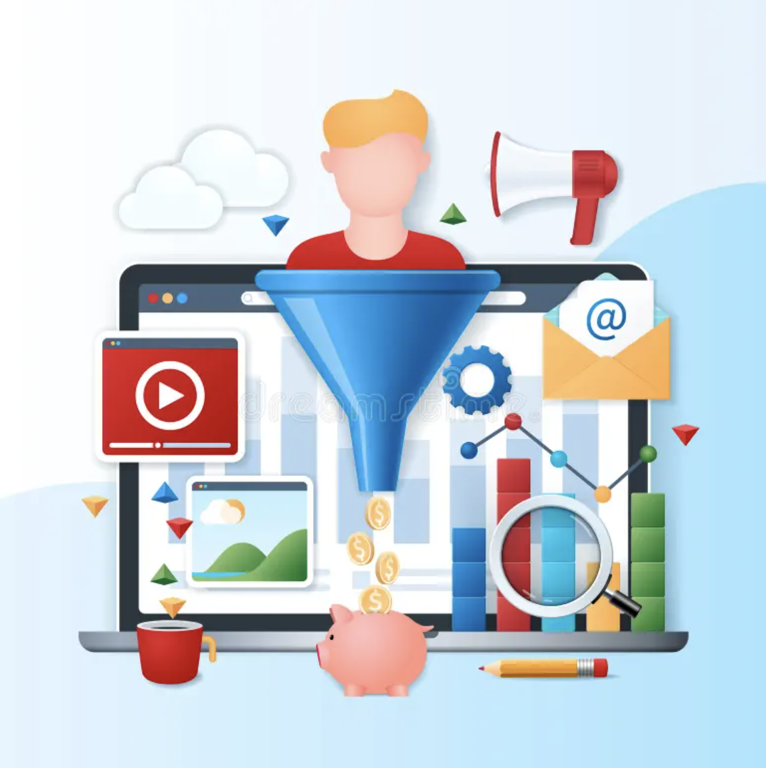 Conversion optimization example showing website traffic turning into restoration leads